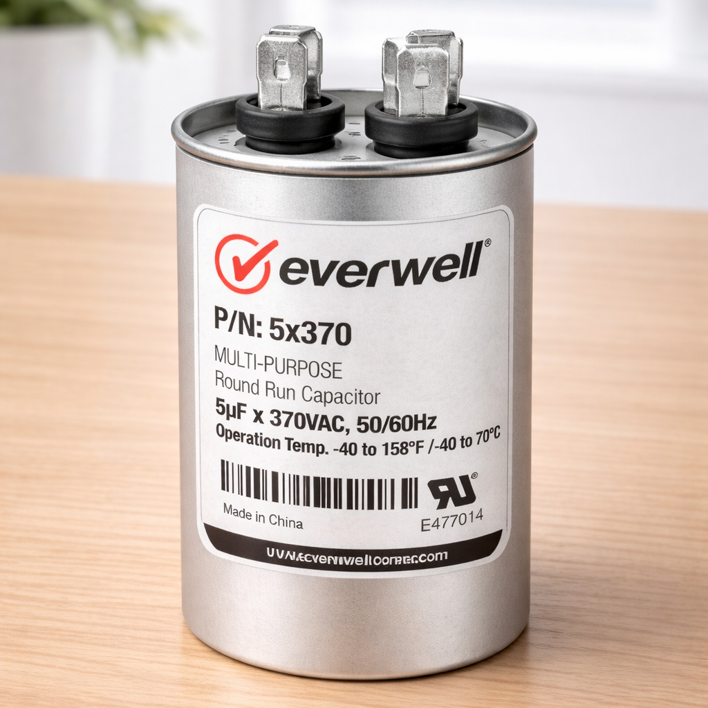 RUN CAPACITOR (65) (A) 5μF 370V ROUND TYPE