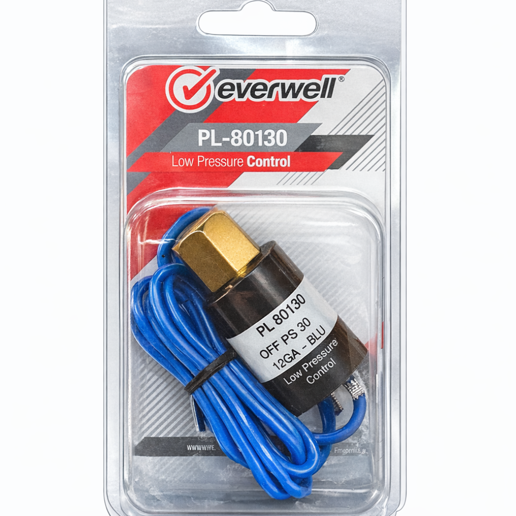 PRESSURE SWITCH SPST 1/4 SAE LOW OPEN=80PSI CLOSE=130PSI FOR R-410A