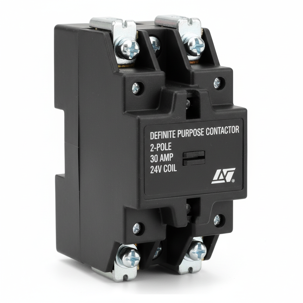 HEAVY DUTY DEFINITE PURPOSE CONTACTOR 2POLES 30AMP 24V UL