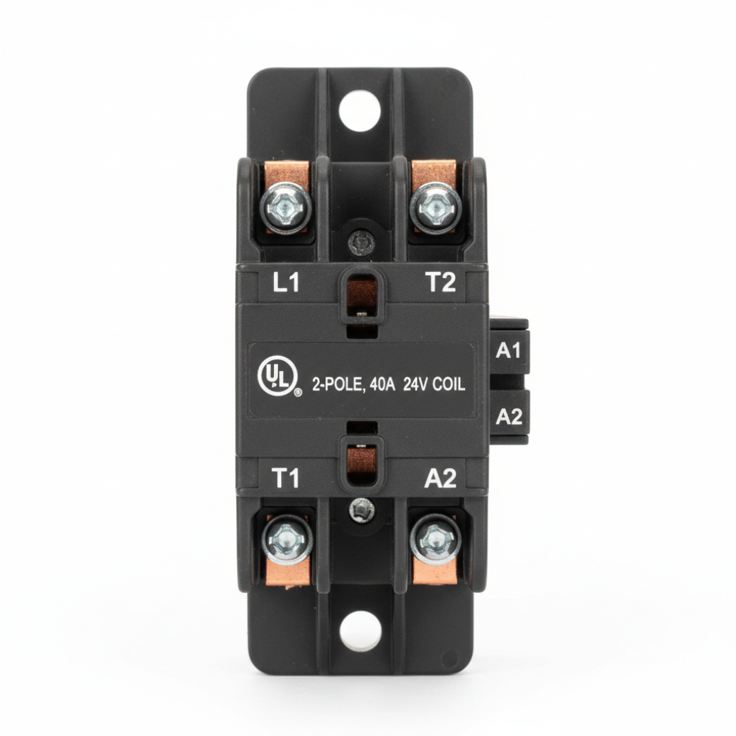 HEAVY DUTY DEFINITE PURPOSE CONTACTOR 2POLES 40AMP 24V UL