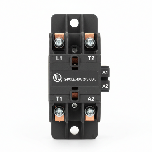 HEAVY DUTY DEFINITE PURPOSE CONTACTOR 2POLES 40AMP 24V UL