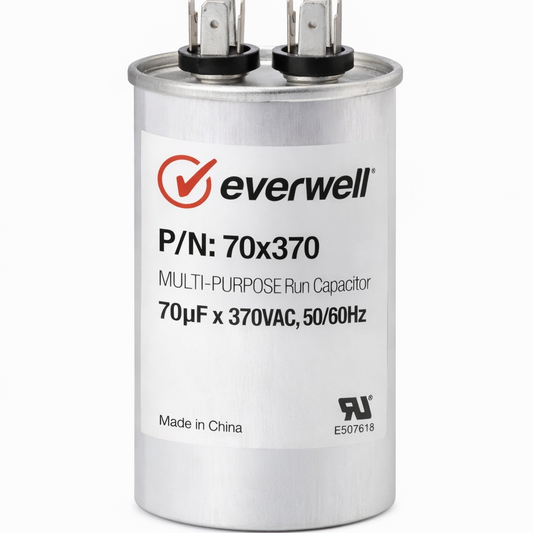 RUN CAPACITOR (65) (A) 70μF 370V ROUND TYPE