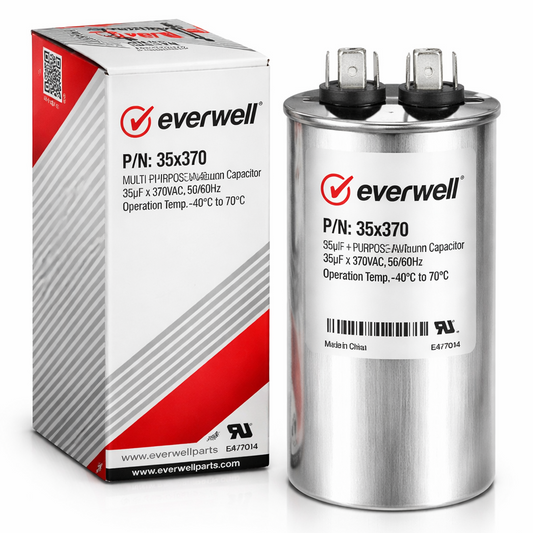 RUN CAPACITOR (65) (A) 35μF 370V ROUND TYPE